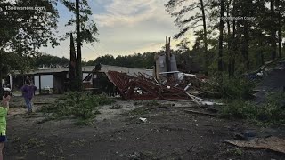 Storm wrecks Franklin fairgrounds