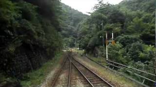 2011.08.02 土讃線箸蔵から坪尻 Dosan Line from Hashikura to Tsubojiri station.