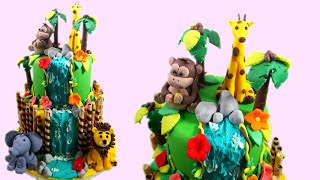 Jungle cake idea + Palm tree tutorial | Jungle cake idea | Birthday cake idea