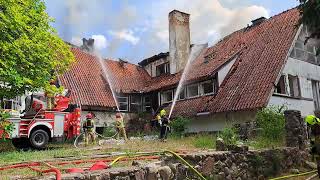 Pożar na terenie dawnego ośrodka \