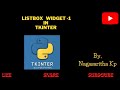 T_26 - LISTBOX WIDGET, inserting elements into Listbox in Tkinter