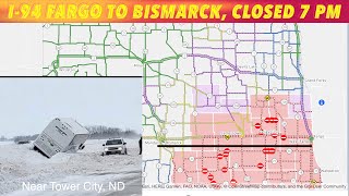 Interstate-94 Fargo To Bismarck Closed At 7 PM Friday