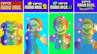 Evolution of Mario Super Stars Dying and Game Over Screens in Super Mario Bros Games (1985-2024)