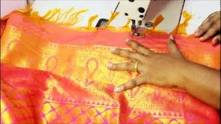 சேலை  ஓரம்   அடிப்பது எப்படி | How to fold the edges of the saree