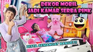 DISTA DEKOR MOBIL JADI KAMAR SERBA PINK😍!! LUCU BANGET KAMARNYA😍#viralvideos