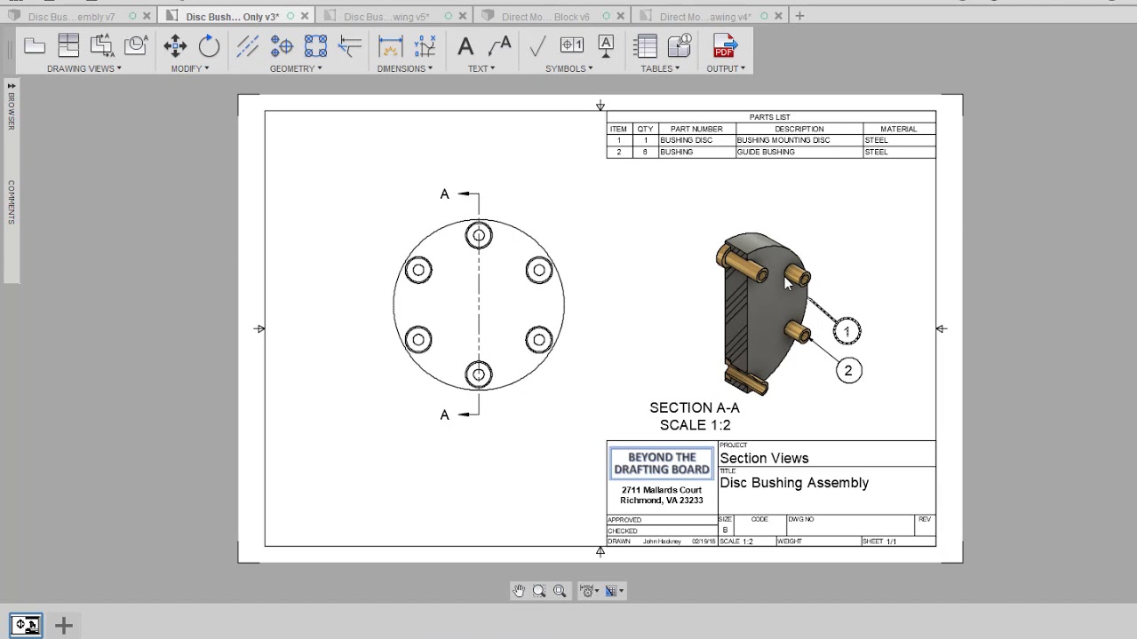 Fusion 360 Drawings Revision Tables Clouds And Markers 58 Off