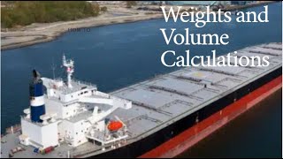 Weight and Volume Calculations