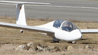 Glider crash land