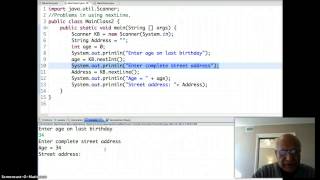 Java NextLine Method its Gotcha and Solution