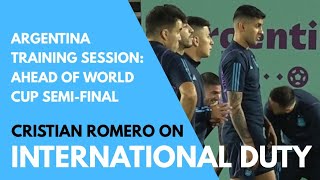 CRISTIAN ROMERO: The Spurs Defender Trains With Argentina Ahead of World Cup Semi-Final in Qatar