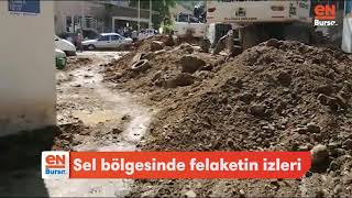 Bursa'da sel felaketinin izleri!