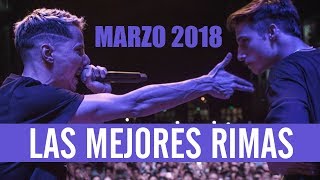 Las MEJORES RIMAS del MES - MARZO 2018 | Batallas de Gallos (Freestyle Rap)