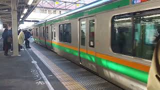 高崎駅に入線してくるE233系特別快速