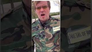 guy is claiming stolen valor and medal of honor taped on uniform