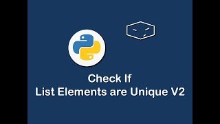 check if list elements are unique v2 in python 😀