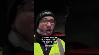 Storm Watch Truckers Trying to Drive I-80