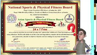 National sports Certificate for free || National Sports Pledge Certificate for free #nationallsports