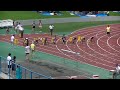 近江高校男子陸上競技部　中神（兄）・石原１００ｍ　2015.7.11