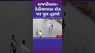 રાજપીપળા- ડેડીયાપાડા રોડ પર પુલ તૂટ્યો | #gujarat #gujaratrains #shorts