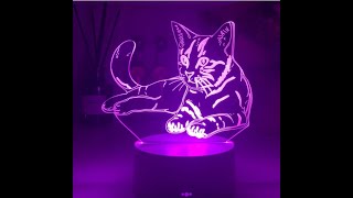 Kool Kat {3D Acrylic LED Night Light}