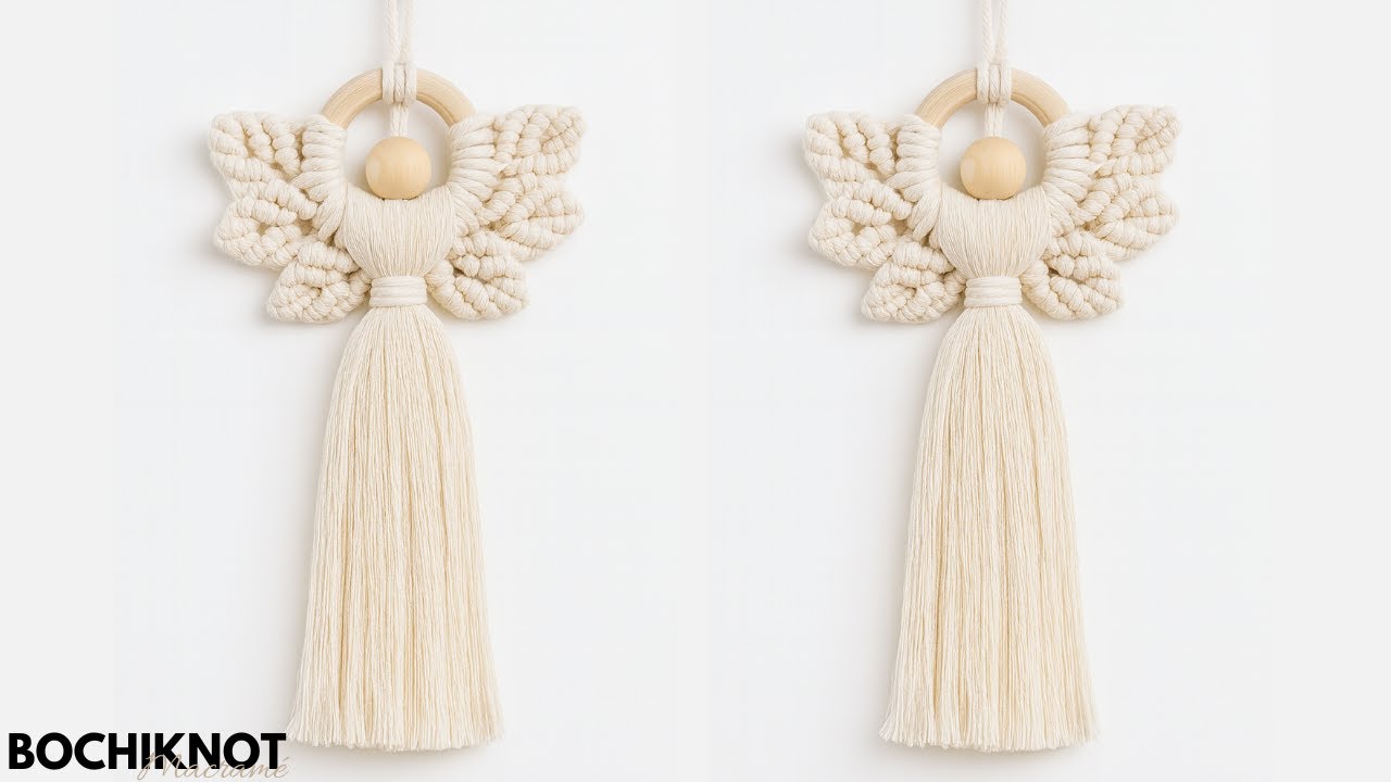 Diy Macrame Angel Ornament Tutorial Step By Step Pattern Youtube