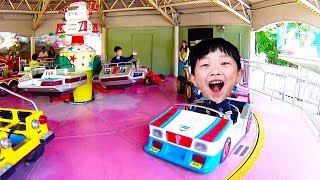 예준이와 에버랜드 놀이동산에서 아기 자동차 놀이기구 타기