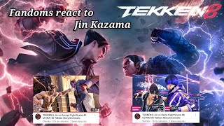 Fandoms react to Jin Kazama (Tekken 8) / ( part 1)