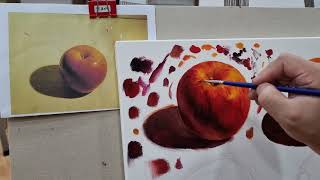 [야외로Art]왕초보를 위한 빨간사과 처음 그리기3 완성과정 Apple oil painting for beginners.3