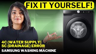 👆🛠️How to fix 4c (water supply) and 5c (drainage) errors - Samsung Front Load Washing Machine