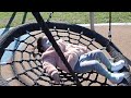 누워서 그네타다가 취침 모드 fell in asleep while swinging