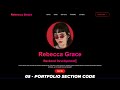 Complete Responsive Portfolio Website using HTML CSS and JavaScript | Portfolio Section Code