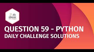 Ques 59 | Chef and Fruits | Python | #CBCDailyChallenge