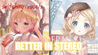Better in stereo - Dove Cameron nightcore switching vocals (lyrics) christmas special