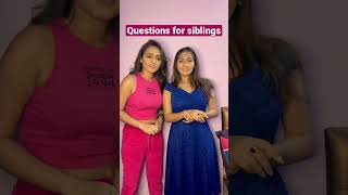 Questions for siblings | aap bhi try karo | YouTube Shorts | Sharma Sisters | #shorts #siblings