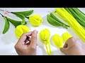 diy flowers how to make tulip flowers with pipe cleaners easy craft tutorial