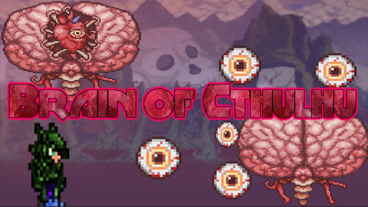 Terraria Boss Fight (Brain Of Cthulhu) - YouTube