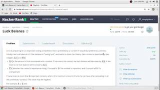 Luck Balance Hacker Rank Solution in C Programming
