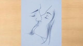 Pencil drawing of Romantic couple artistica / Couple drawing