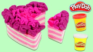 How to Make a Beautiful Play Doh Valentine's Day Heart Cake | Fun & Easy DIY Play Dough Crafts!