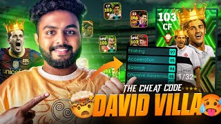 OMG😨 104 RATED DAVID VILLA IS AN ABSOLUTE MONSTER 🤯 | MASTER OF BALL SHIELDING 🥵 | GAMEPLAY REVIEW 🔥