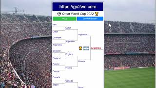 Qatar World Cup - Group Stage Calculator - Bracket Builder