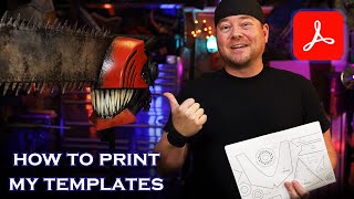 How to Print my Free PDF Templates / Patterns - for Foam Cosplay Tutorials