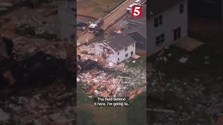 Look: Debris scatters 300 yards after explosion.