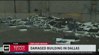 Severe storms rip roof off Dallas business