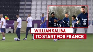 Saliba, Mbappe, and  Benzema  all TRAIN in France's World Cup training session