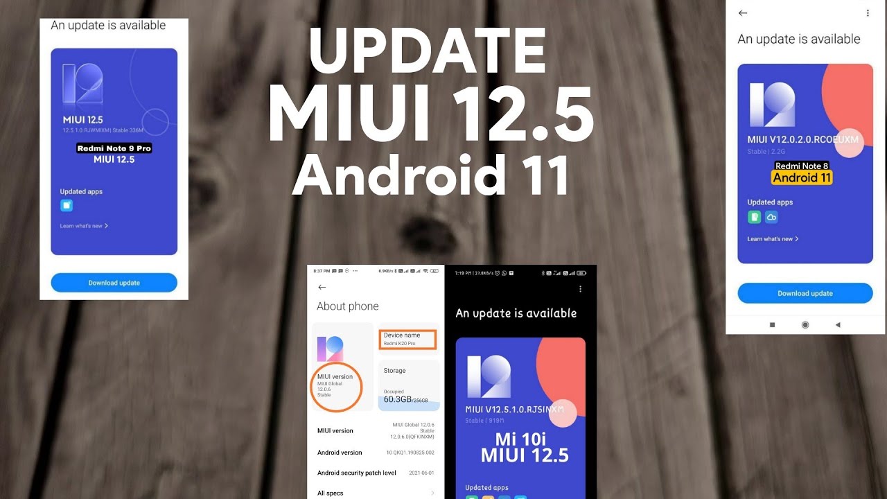 MIUI 12.5 Update, Redmi K20 Pro, Android 11, Redmi Note 8, Mi 10i MIUI ...