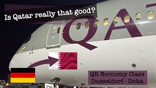 Is Qatar really that good? | Economy Class Review | B787 | Dusseldorf - Doha