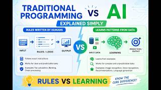 Traditional Programming vs AI Explained Simply | Beginner Friendly