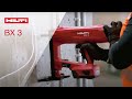 OVERVIEW of reduced-noise battery-actuated fastening with the Hilti BX 3