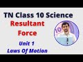 TN Class 10 Science  Laws of Motion  Resultant Force  Unit 1